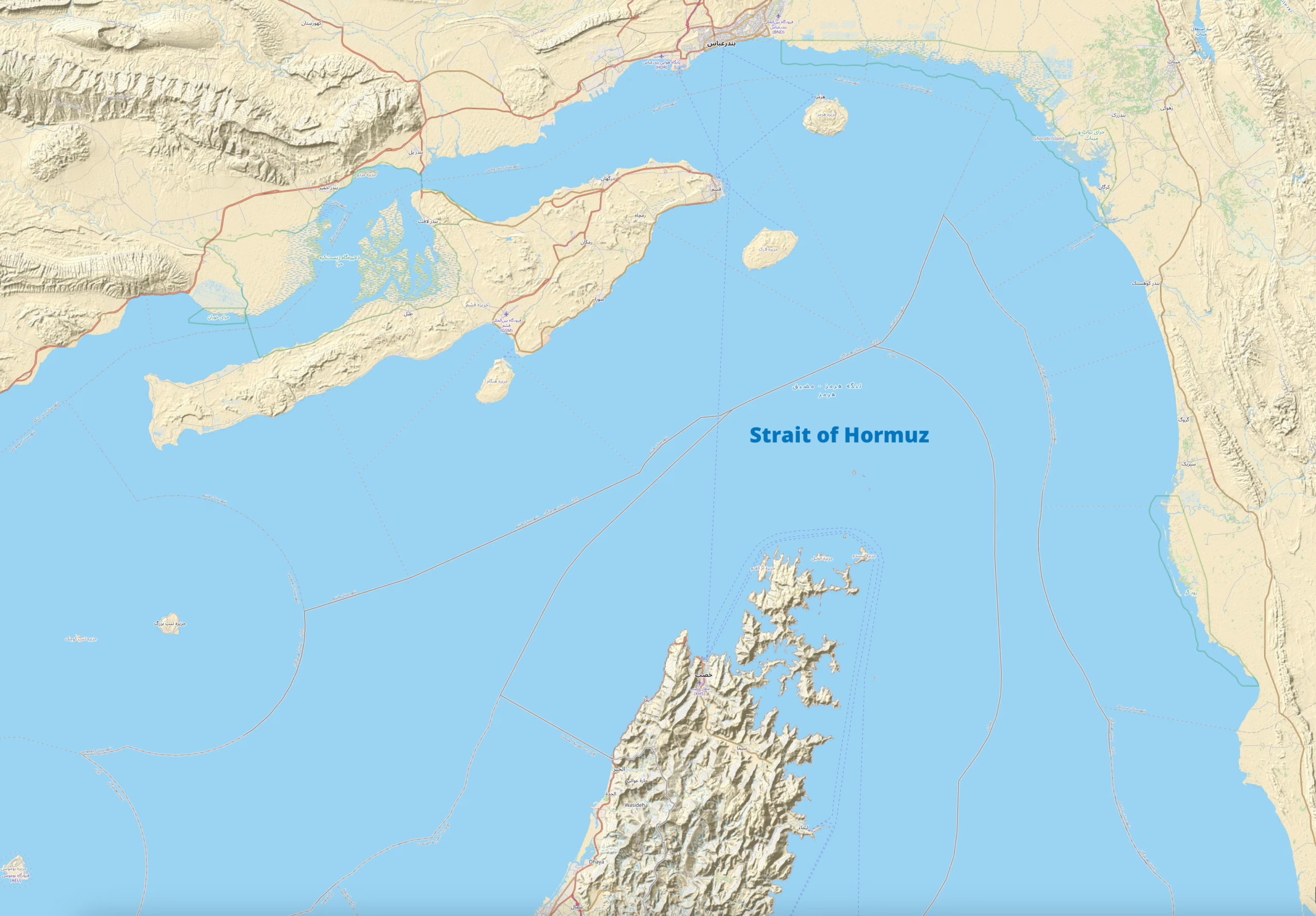 Strait of Hormuz OSM